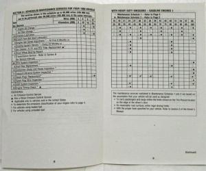 1988 GMC Light Duty Truck Maintenance Schedule Booklet