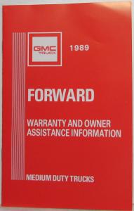 1989 GMC Forward Truck Models Warranty and Owner Assistance Information