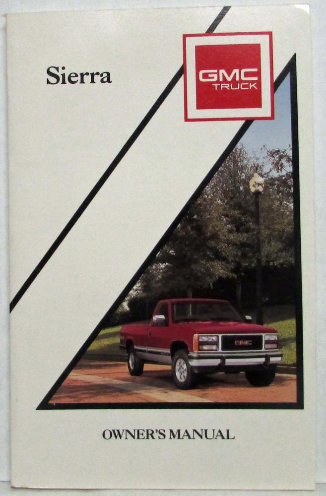 1990 GMC Sierra Pickup Truck Owners Manual