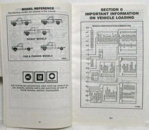 1990 GMC Sierra Pickup Truck Owners Manual