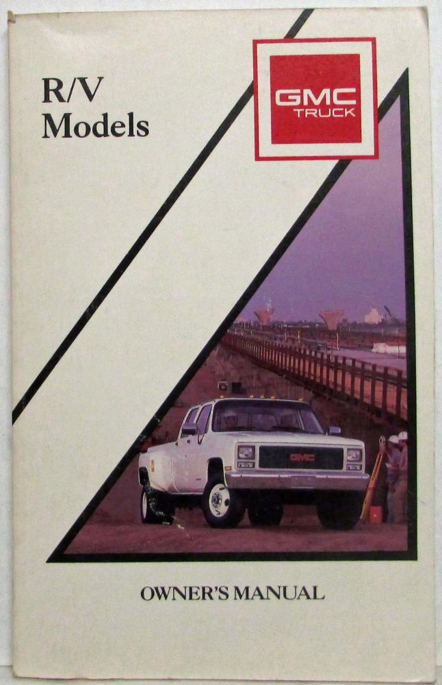 1990 GMC R/V Conventional Cab Truck Suburban Owners Manual 4x2 and 4x4