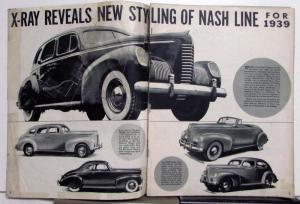 1939 Nash Automobile X-Ray Coupe Sedan Features Specs Sales Brochure