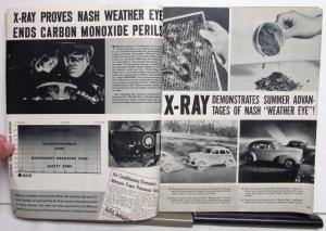 1939 Nash Automobile X-Ray Coupe Sedan Features Specs Sales Brochure