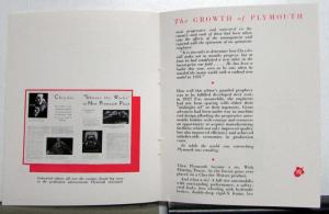 1933 Plymouth The Growth Of Plymouth History Booklet