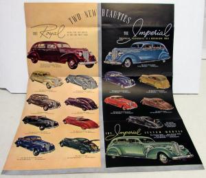 1938 Chrysler Royal Imperial Original Color Sales Brochure Folder