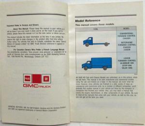 1993 GMC Truck Vandura 3500 HD Van Owners Manual