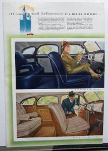 1939 Chrysler New Yorker Saratoga Original Color Sales Brochure Folder