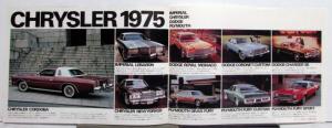 1975 Chrysler Dodge Charger Monaco Coronet Valiant Duster Folder JAPANESE TEXT