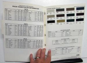 1975 Chrysler Dodge Imperial Plymouth Cordoba Ordering Codes Ditzler Paint Chips