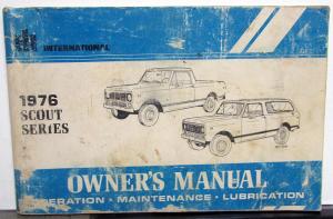 1976 International Scout Series Owners Manual