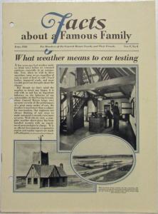 1928 General Motors GM Facts about a Famous Family Newsletters No 1-2 4-6 and 9