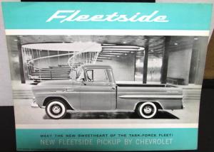 Original 1958 Chevrolet Truck Dealer Brochure Fleetside Pickup