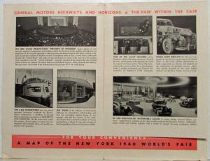 1940 New York Worlds Fair Souvenir Map Courtesy GM Highways and Horizons Display