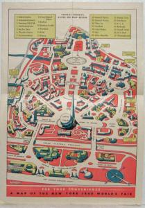 1940 New York Worlds Fair Souvenir Map Courtesy GM Highways and Horizons Display