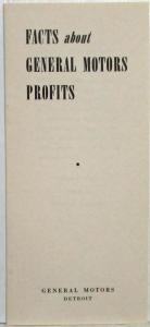 1949 GM Facts about General Motors Profits Booklet