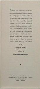 1949 GM Facts about General Motors Profits Booklet