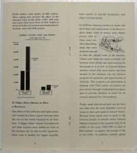 1949 GM Facts about General Motors Profits Booklet