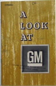 1969 General Motors A Look at GM Booklet