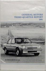 1981 General Motors GM Third Quarter Report for Stockholders