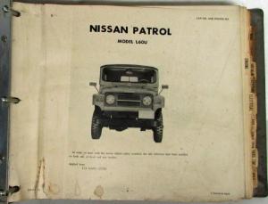 1970 Nissan Patrol Model 60 Series Parts Catalog - USA and Canada