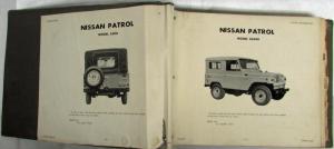 1970 Nissan Patrol Model 60 Series Parts Catalog - USA and Canada