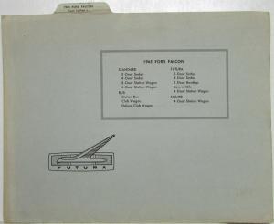 1965 Ford Falcon Press Kit in Folder