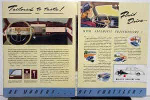 1941 Chrysler Sales Brochure Folder Interior Highlights & Vacamatic Transmission