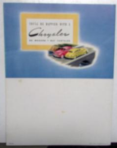 1941 Chrysler Sales Brochure Folder Interior Highlights & Vacamatic Transmission