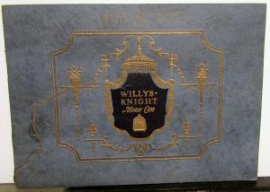 1921 Willys Knight Motor Cars Dealer Sales Brochure Touring Sedan Roadster Coupe