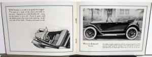 1921 Willys Knight Motor Cars Dealer Sales Brochure Touring Sedan Roadster Coupe