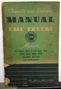 1944 1945 1946 GMC Truck Owners Manual Care & Op CF CC Pickup HD Orig