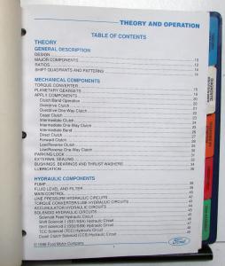 1994-1998 Ford E4OD Transmission Reference Manual PTB-802 F-Series Bronco Van