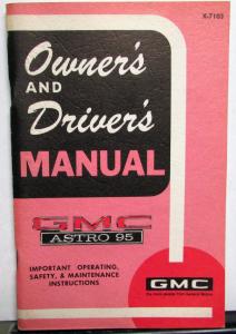 1971 GMC Truck Owners Manual Care & Op Instructions Astro 95 HD Models