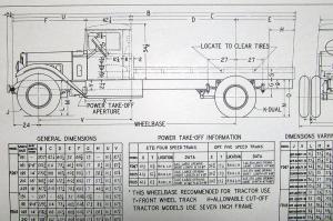 1937 Sterling Motor Truck Body Builders Drawing Models FD97 & FD115 Specs