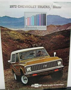 1972 Chevrolet Blazer Dealer Sales Brochure Original