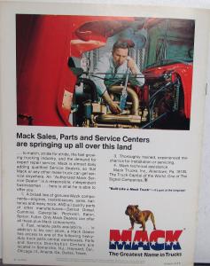 1976 Mack Tough Trucks Brochure For States & Municipalities Construction Refuse