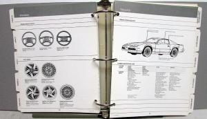 1988 Pontiac Product Dealer Album Data Book Fiero Firebird Grand Prix Safari