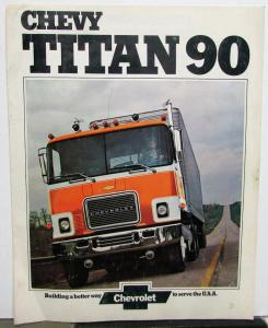 1974 Chevrolet Titan 90 Big Truck Tilt Cab Dealer Sales Brochure