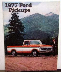 1977 Ford Pickups Dealer Sales Brochure F 100 250 350 Truck Models Original