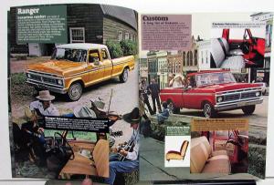 1977 Ford Pickups Dealer Sales Brochure F 100 250 350 Truck Models Original