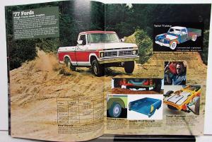 1977 Ford Pickups Dealer Sales Brochure F 100 250 350 Truck Models Original