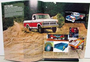 1977 Ford Pickups Dealer Sales Brochure F 100 250 350 Truck Models Original