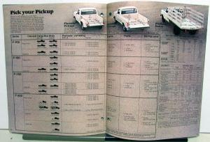 1977 Ford Pickups Dealer Sales Brochure F 100 250 350 Truck Models Original