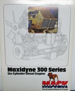 1976 Mack Truck Maxidyne 300 Series Diesel Engine Sales Brochure