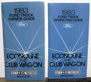 1983 Ford Econoline & Club Wagon Van Owners Manual Guide Original