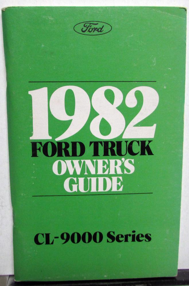 1982 Ford CL 9000 Series Truck Owners Manual Guide HD Original