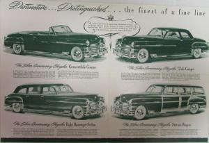 1949 Chrysler Original Sales Brochure  Royal Windsor Saratoga New Yorker