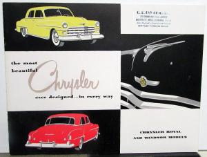 1950 Chrysler Original Color Sales Brochure for Royal and Windsor Models