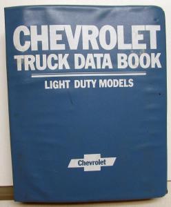 1981 Chevrolet Truck Dealer Data Book Light Duty Pickup El Camino Blazer Van Luv