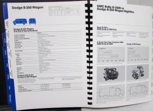 1987 GMC Truck Dealer Light Duty Comparison Digest S15 RV Series Van Safari